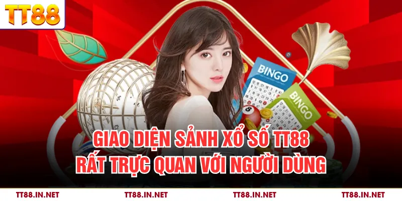 Giao diện sảnh xổ số TT88 rất trực quan với người dùng